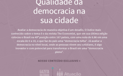 Qualidade da democracia na sua cidade – Gazeta do Povo